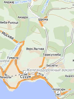 Карта Абхазии для СитиГИД