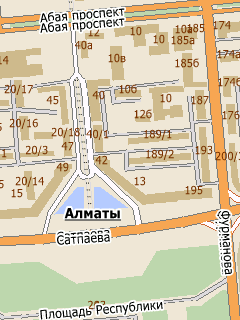 Карта Алма-Аты для СитиГИД
