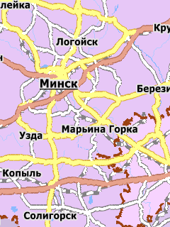 Обзорная карта Беларуси для СитиГИД