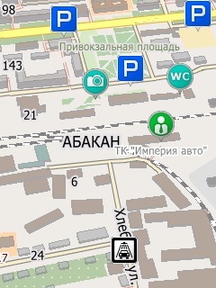 Карта Абакана для СитиГИД