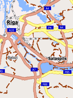 Обзорная карта Латвии для СитиГИД