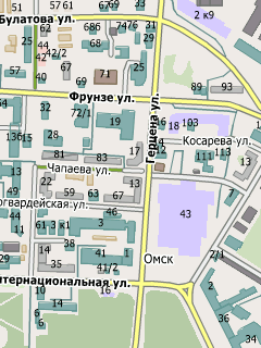 Карта Омска для СитиГИД
