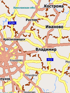 Обзорная карта России для СитиГИД