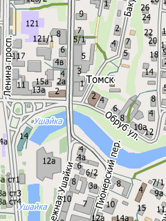 Карта Томска для СитиГИД
