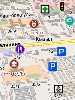 Карта Кызыла для СитиГИД