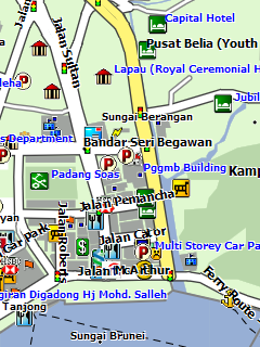 Карта Бандар-Сери-Бегавана для Garmin