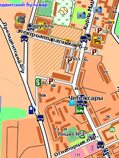 Карта Чебоксар для Garmin