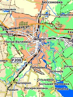Карта Пензенской области для Garmin