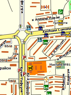 Карта Душанбе для Garmin