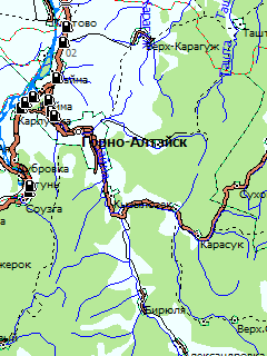 Карта республики Алтай для ГИС Русса