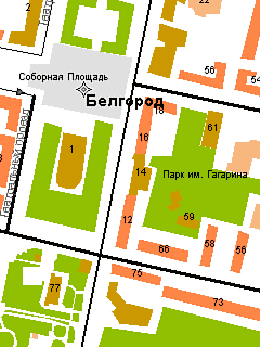 Карта Белгорода для ГИС Русса
