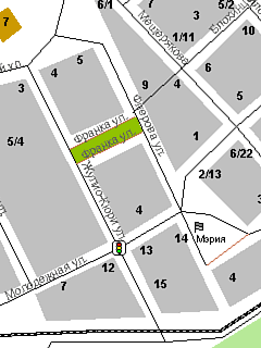 Карта города Дубна для ГИС Русса