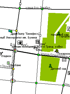 Карта Ельца для ГИС Русса
