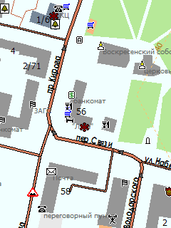 Карта города Луга для ГИС Русса