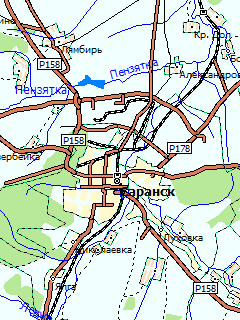 Карта Мордовии для ГИС Русса