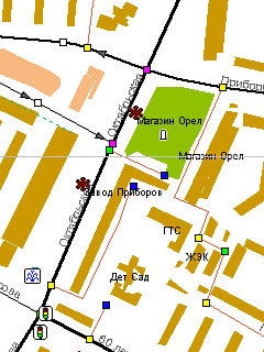Карта города Орёл для ГИС Русса