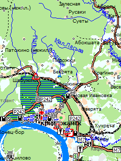 Карта Пермского края для ГИС Русса