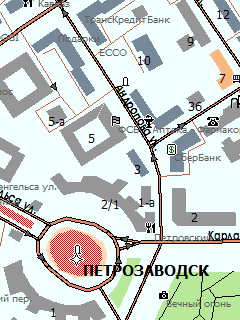 Карта Петрозаводска для ГИС Русса