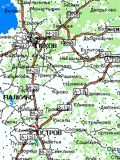 Карта Псковской области для ГИС Русса