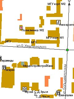 Карта Саранска для ГИС Русса