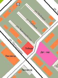 Карта города Тихорецк для ГИС Русса