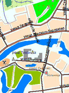 Карта города Тихвин для ГИС Русса