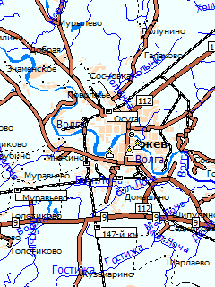 Карта Тверской области для ГИС Русса