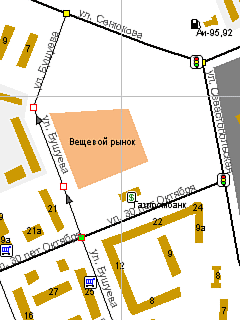 Карта города Ухта для ГИС Русса