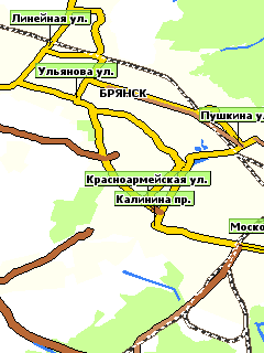 Карта Брянской области для GisRX