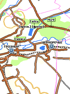 Карта Чеченской республики для GisRX