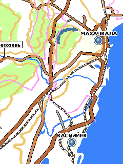 Карта Дагестана для GisRX