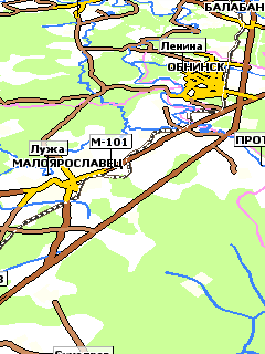 Карта Калужской области для GisRX