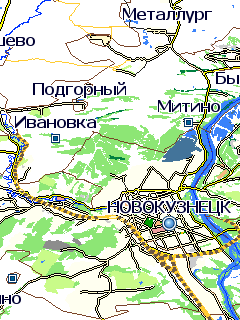 Карта Кемеровской области для GisRX