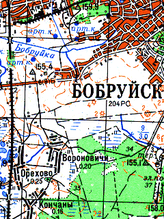 Топографическая карта Беларуси