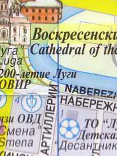 Карта города Луга Ленинградской области
