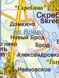Карта Лужского района Ленинградской области