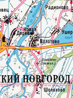 Топографическая карта Новгородской области