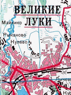 Топографическая карта Псковской области