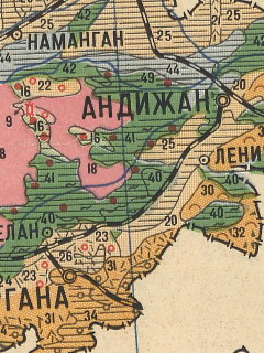 Почвенная карта Узбекской ССР в формате jpeg