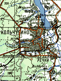 Топографическая карта Владимирской области