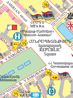 Векторная карта Еревана