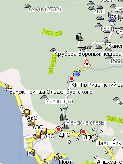 Карта Абхазии для Навител Навигатор