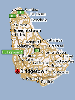 Карта Барбадоса для Навител Навигатор