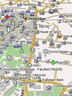 Карта Приштины для Навител Навигатор