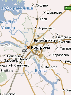 Карта Костромской области для Навител Навигатор
