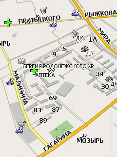 Карта города Мозырь для Навител Навигатор