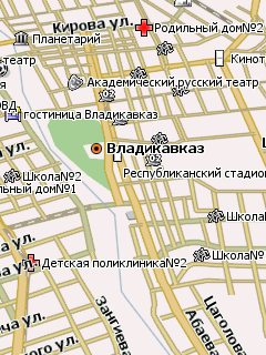 Карта Владикавказа для Навител Навигатор