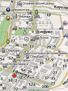 Карта города Осинники для Навител Навигатор