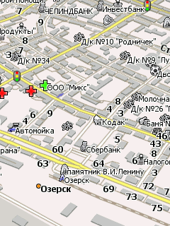 Карта города Озёрск для Навител Навигатор
