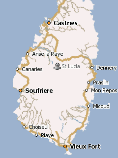Карта Сент-Люсии для Навител Навигатор